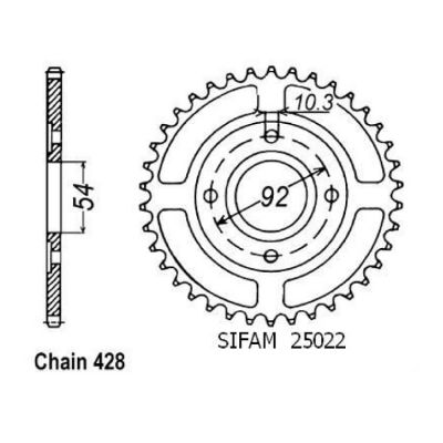 Rozeta pro Yamaha 25022CZ46